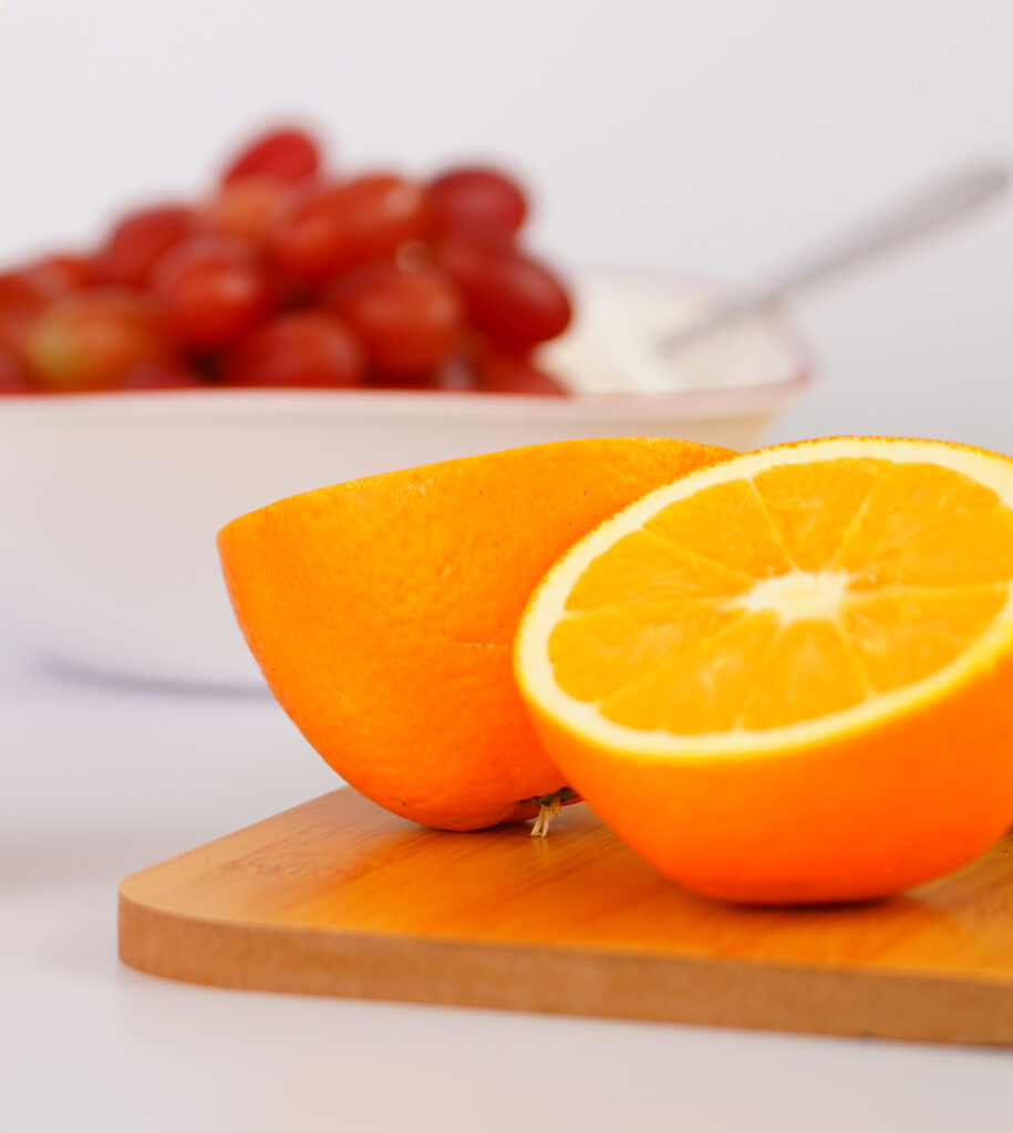 Vitamin C rich slices of orange.