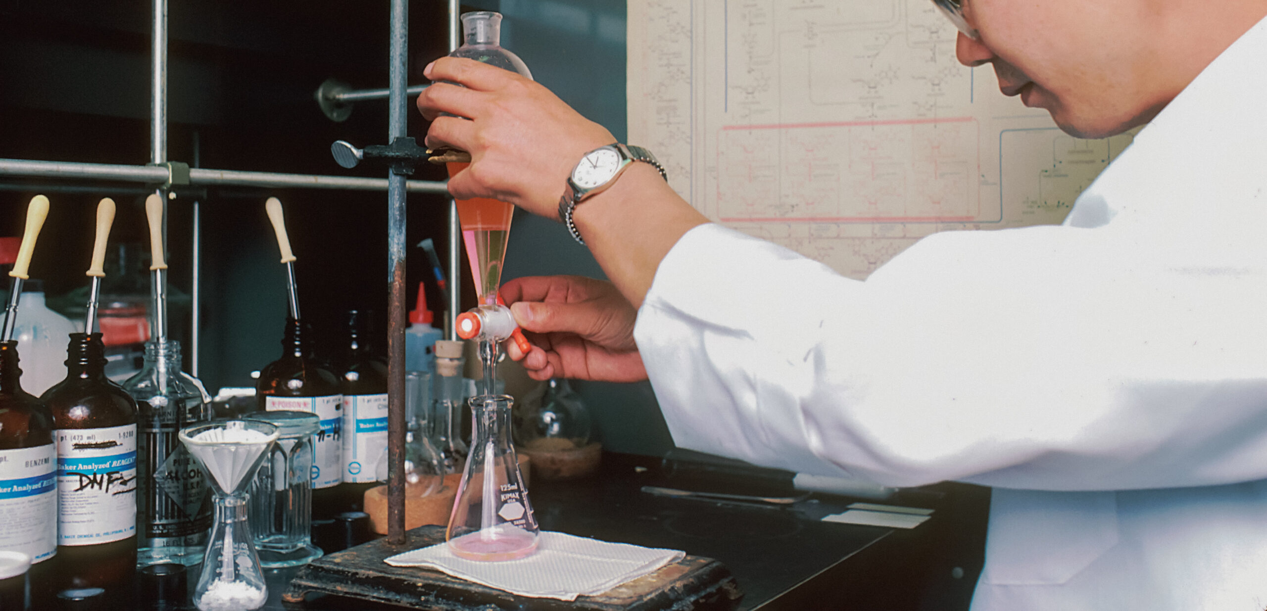 Doctor examining the compound to uncover the role of vitamin c in collagen synthesis